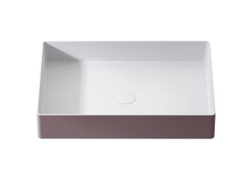 Solid Surface opbouw waskom volga 58x37cm mat wit