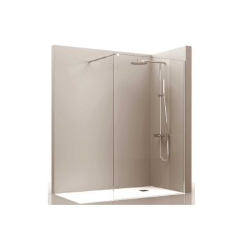 Vaste douchewand Walk In 90x195cm Transparantglas Chroom