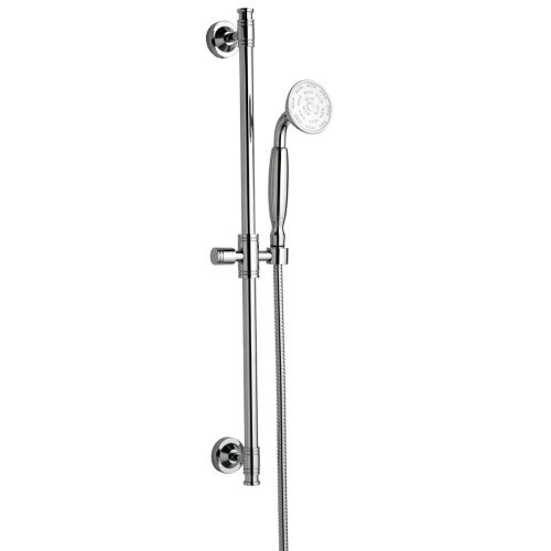 Nostalgische doucheset Columbia chroom met handdouche, glijstang 69cm en doucheslang 170cm