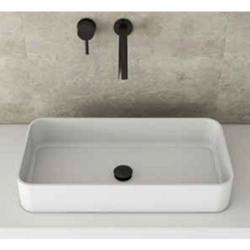 Solid Surface opbouw waskom Toledo 60x30cm mat wit