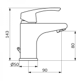 Wastafelkraan Ten Pro XL chroom