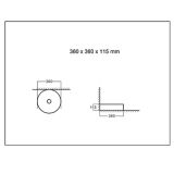 Keramische ronde opbouw waskom Cylindrico ø36cm wit