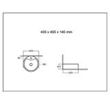 Keramische ronde opbouw waskom Rondo ø40cm wit