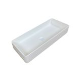 Solid Surface opbouw waskom Toledo 75x32cm mat wit