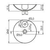  Composiet opbouw waskom Bol tp ø43cm mat wit met kraangat