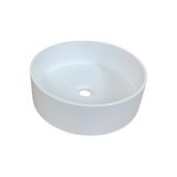 Solid Surface ronde opbouw waskom Sevilla ø38cm mat wit