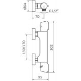 Thermostatische opbouwkraan Winner