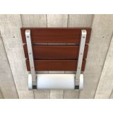 Douchestoel Teak met aluminium frame, opgeklapt