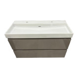 Badmeubel Coral 100cm Moka Glans met Keramische wastafel