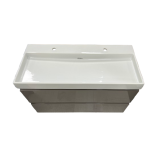 Badmeubel Coral 100cm Moka Glans met Keramische wastafel