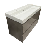 Badmeubel Coral 100cm Moka Glans met Keramische wastafel
