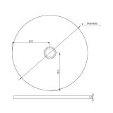 Ronde composiet douchebak Rondo