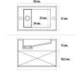 Wastafel Umbriel middle 50x31cm Solid Surface mat wit