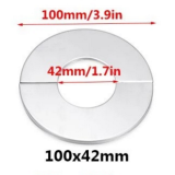 Rozet 2-delig 100x42mm chroom