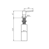 Inbouw zeepdispenser Lux koper voor bladmontage